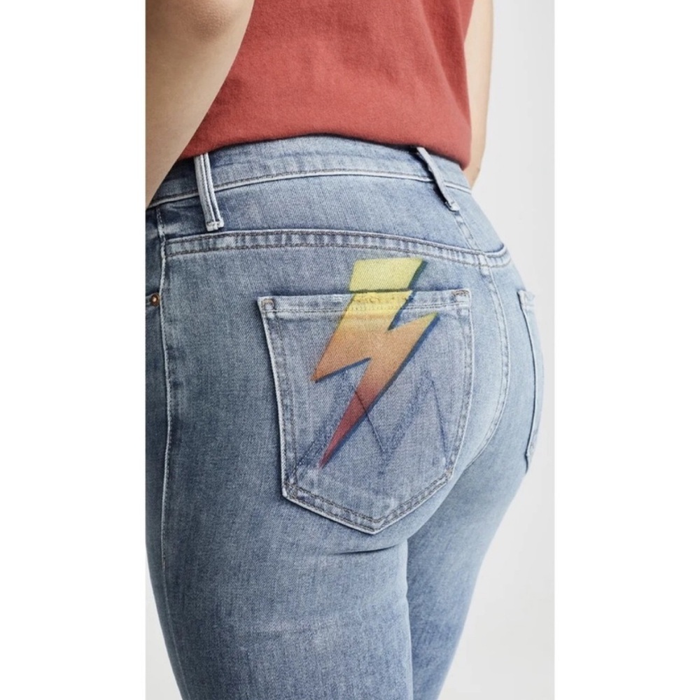 Rare MOTHER Denim STUNNER ANKLE STEP FRAY High Rise Jeans HELTER SKELTER 26 $258 - Picture 15 of 16